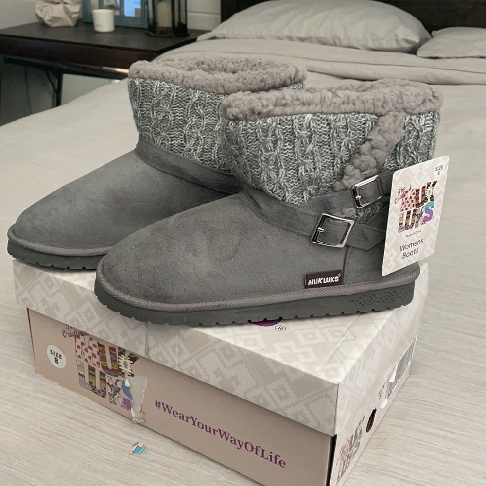 The Original Muk Luks. Brand new. Dark gray